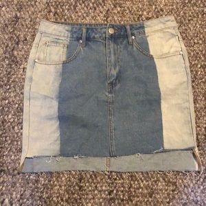 2 Toned Denim Skirt